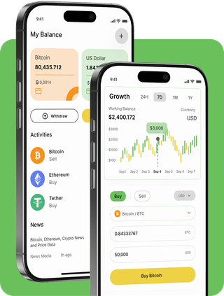 BTC Vlegruskor trading platform with live market data